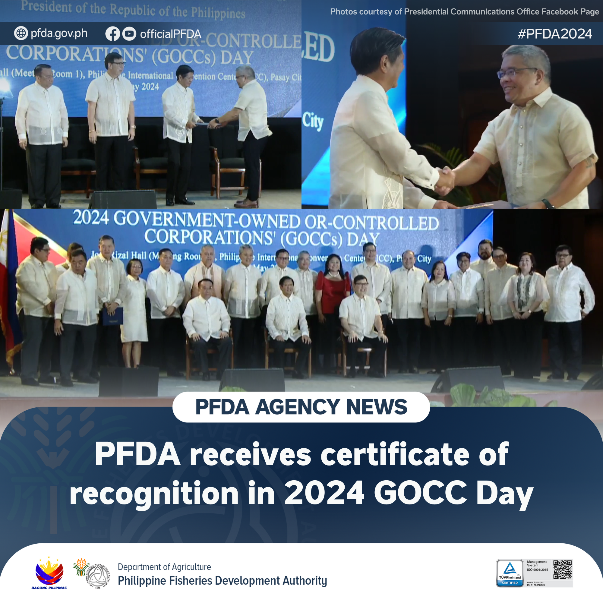 PFDA Agency News 05062024 PFDA receives certificate of recognition in 2024 GOCC Day