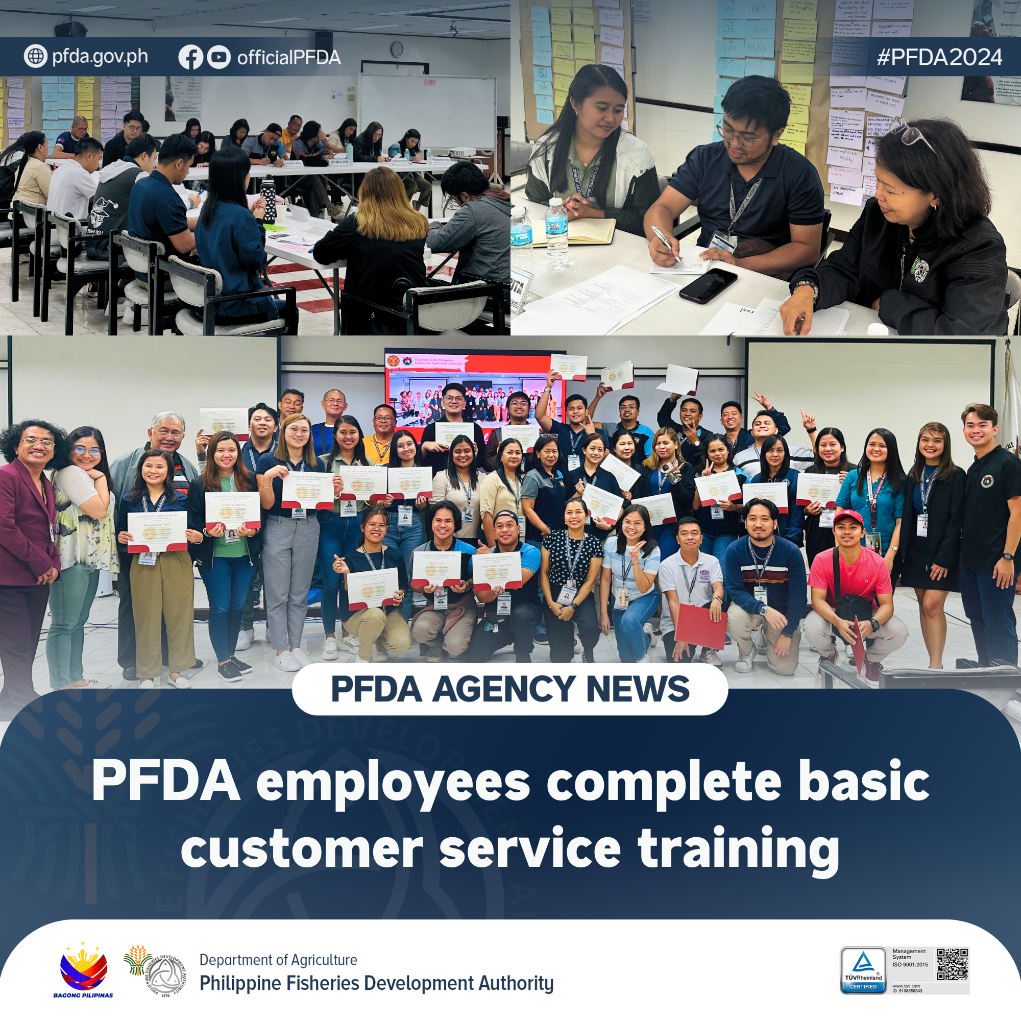 PFDA Agency News 06102024 PFDA employees complete basic customer service training
