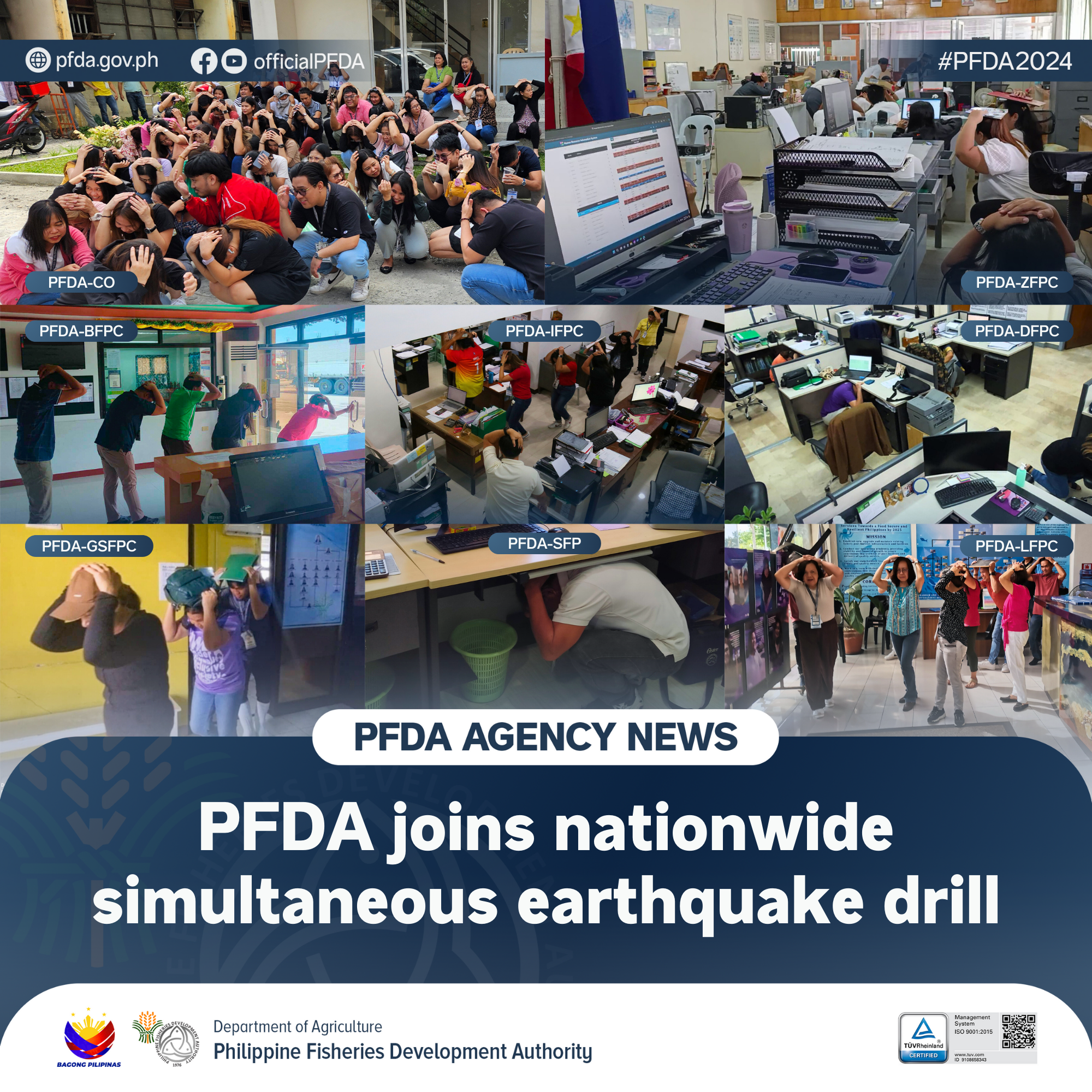 PFDA Agency News 07042024 PFDA joins nationwide simultaneous earthquake drill 1