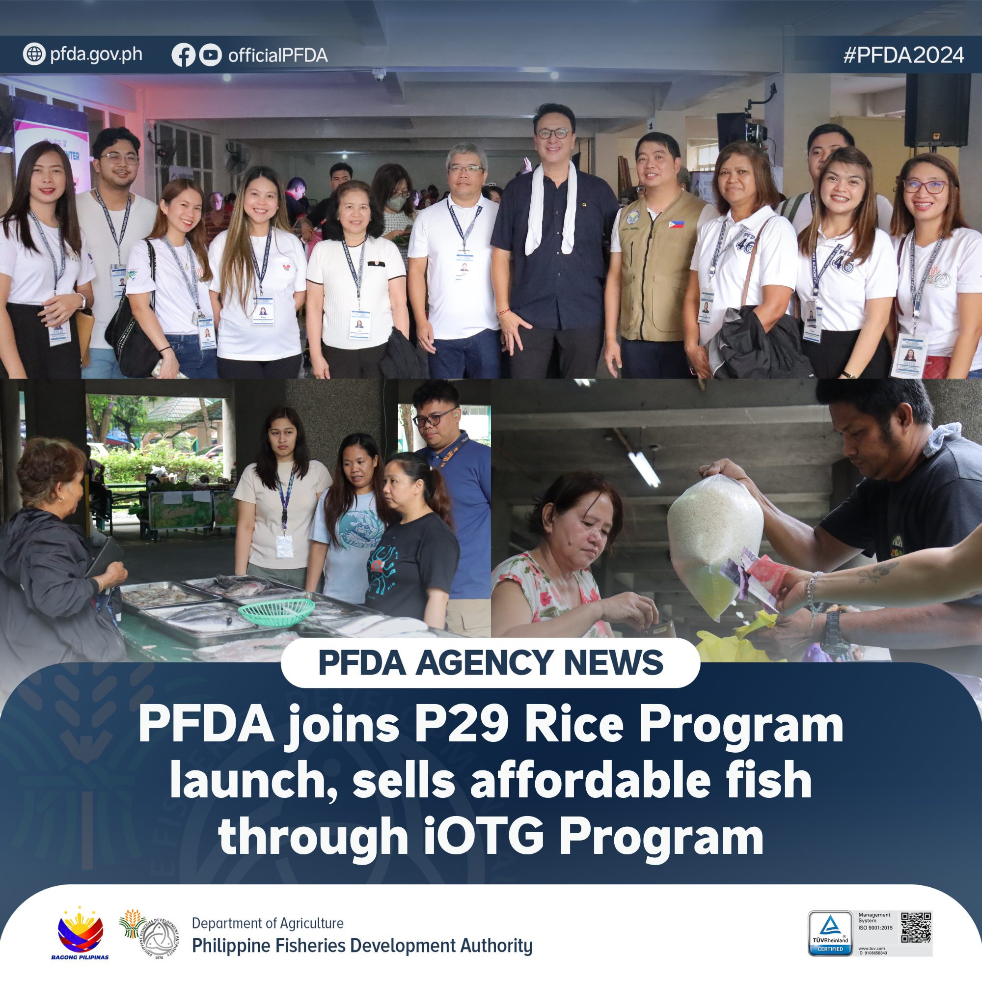 PFDA Agency News 07092024 PFDA joins P29 Rice Program launch sells affordable fish through iOTG Program