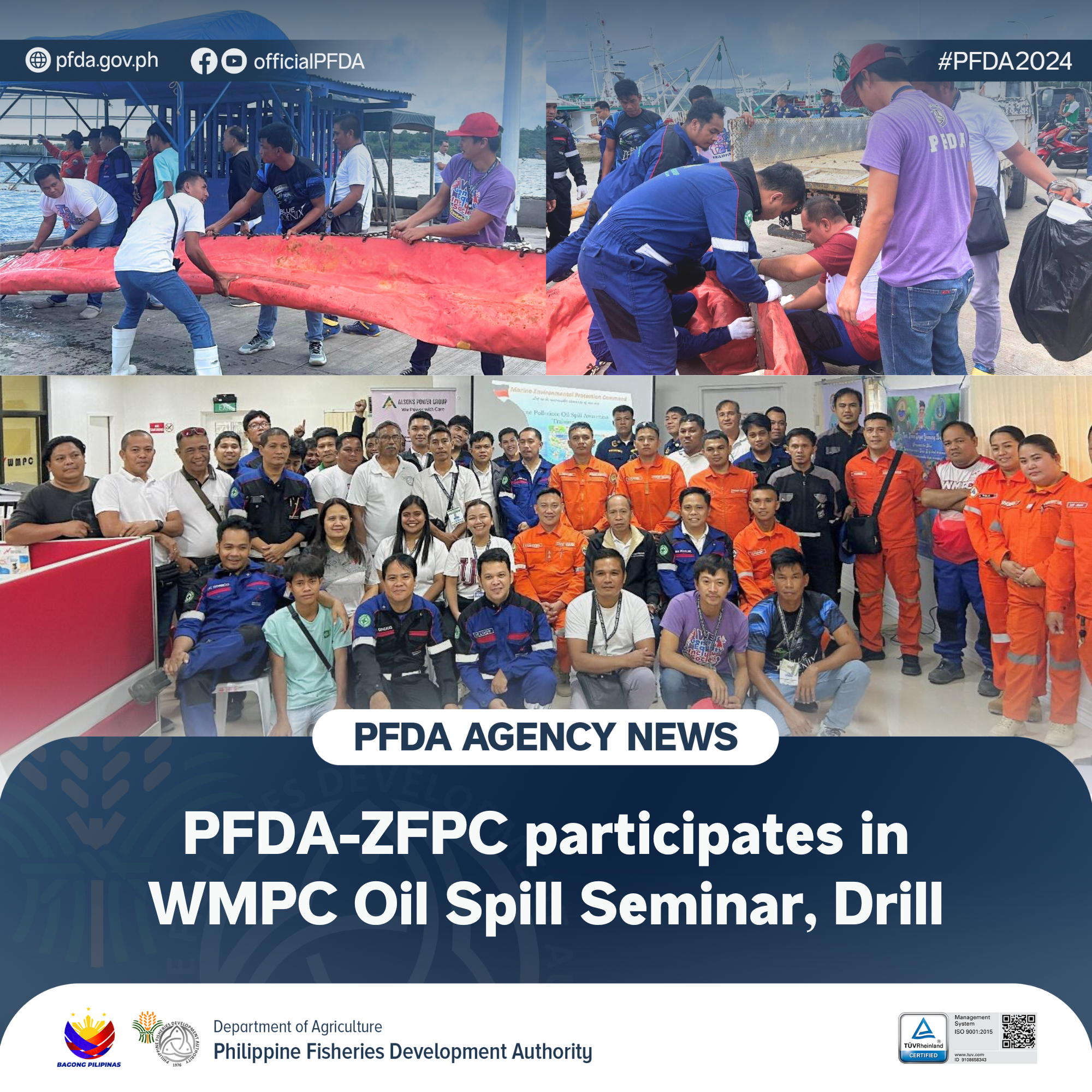 PFDA Agency News 09202024 PFDA ZFPC participates in WMPC Oil Spill Seminar Drill