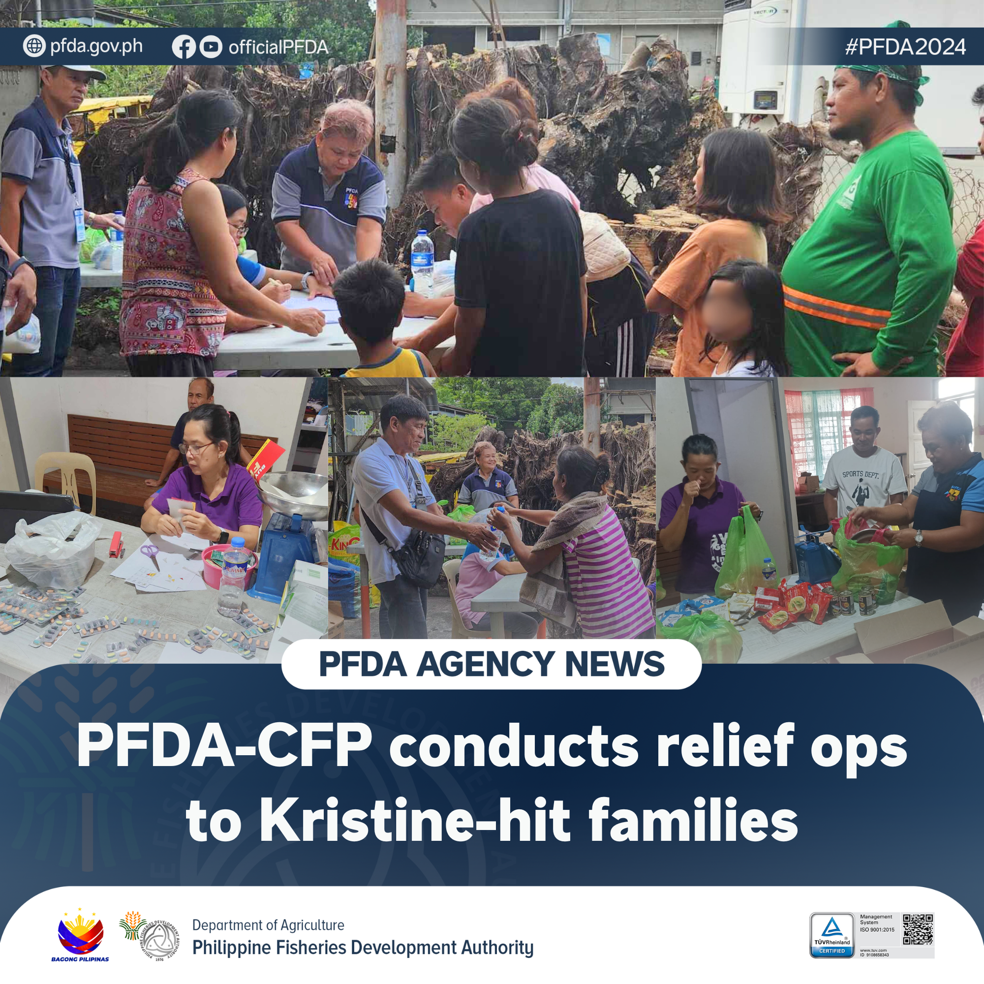 PFDA Agency News 10302024 PFDA CFP conducts relief ops to Kristine hit families