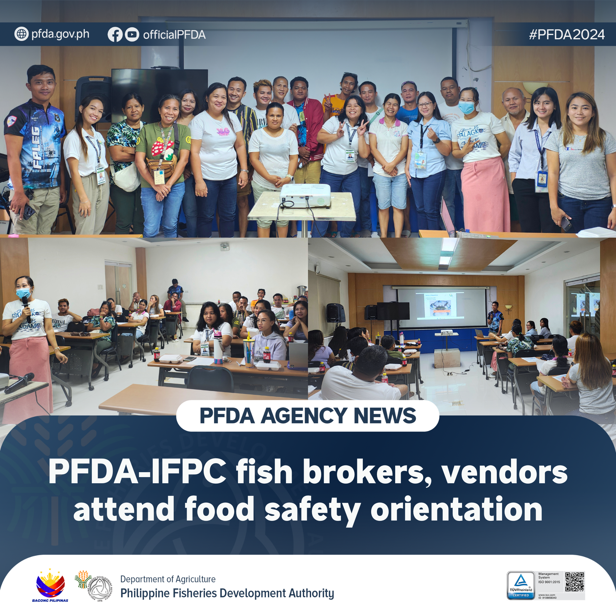 PFDA Agency News 11052024 PFDA IFPC fish brokers vendors attend food safety orientation
